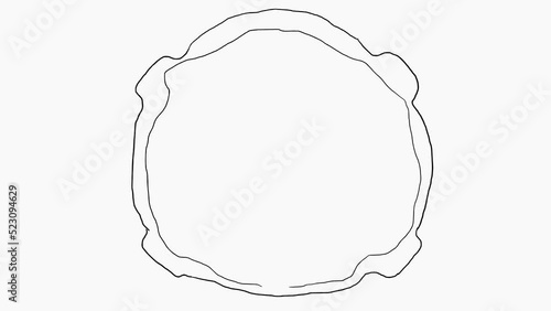 Bloating figure inflating abstract empty endless loop, hand drawn 2d animation
