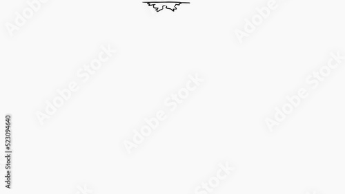 Frog cartoon jumping bouncing off screen borders everywhere endless loop, hand drawn 2d animation
