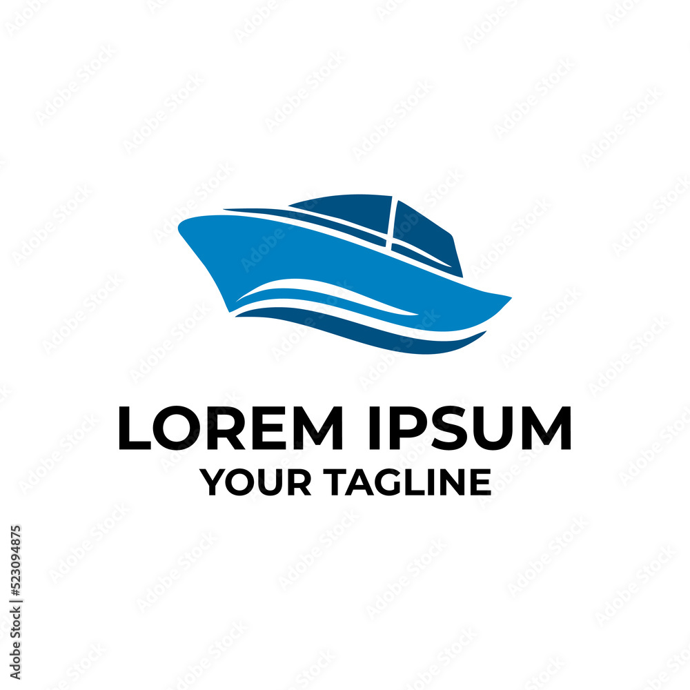 boat logo vector design template boat logo vector design template