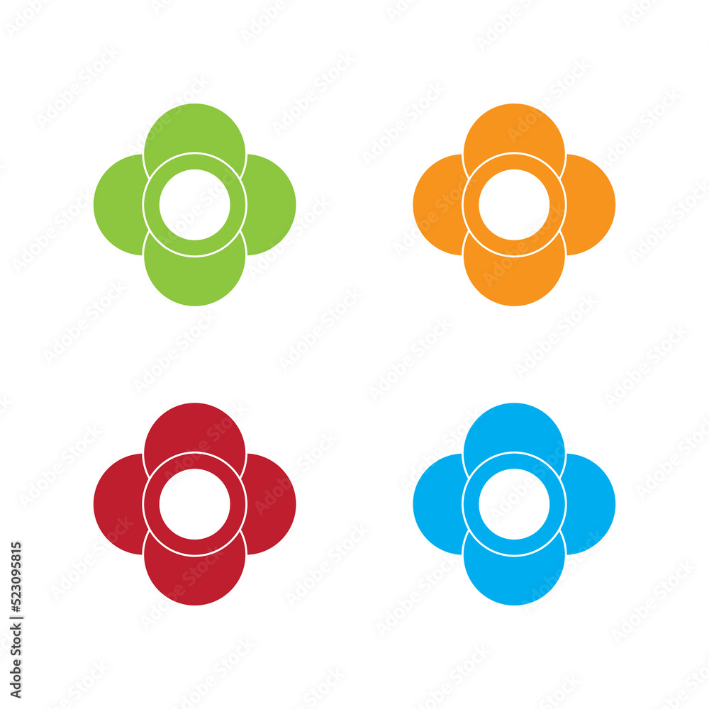 flower logo and vector template flower logo and vector template