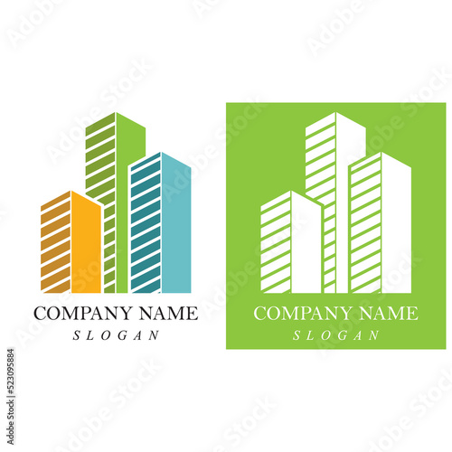 Creative building construction logo design