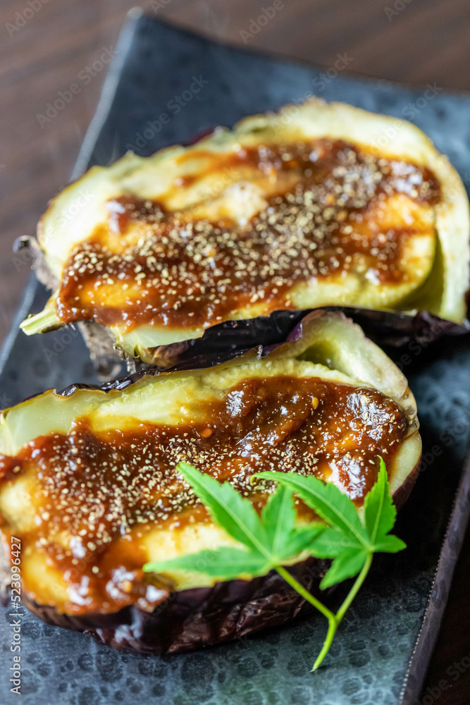 丸ごと茄子の田楽焼き 丸ごと茄子の田楽焼き