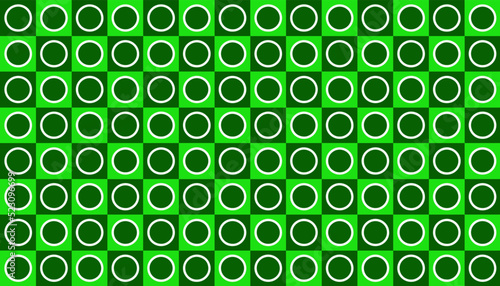 Green checkered circle pattern as cover, paper, banner, background