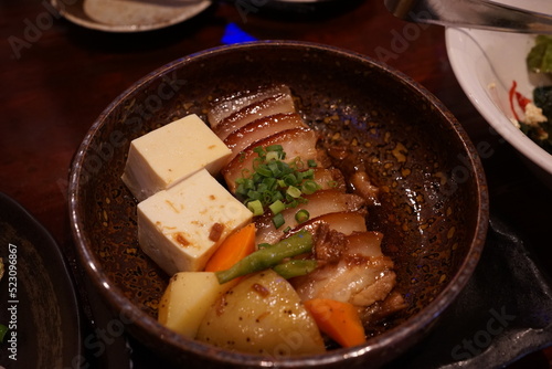 Japanese Food, Rafute, Braised Pork Belly - 日本 沖縄料理 ラフテー