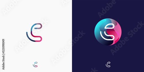 Letter C in futuristic, sophisticated and techy style. A simple but eye-catching logo, that is very suitable for technology companies such as cryptocurrencies, internet, computers, AI