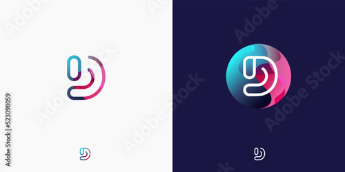 Letter D in futuristic, sophisticated and techy style. A simple but eye-catching logo, that is very suitable for technology companies such as cryptocurrencies, internet, computers, AI