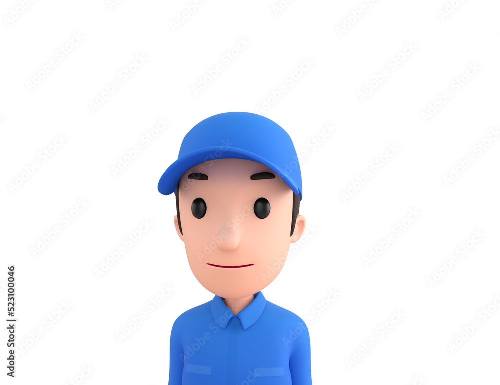 Mechanic character close up portrait in 3d rendering. Mechanic character close up portrait in 3d rendering.