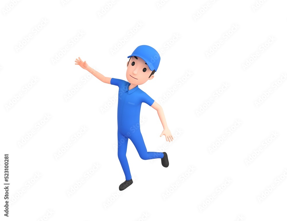 Mechanic character floating in the air in 3d rendering. Mechanic character floating in the air in 3d rendering.