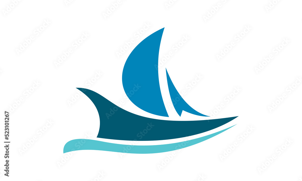 sailing ship logo illustration