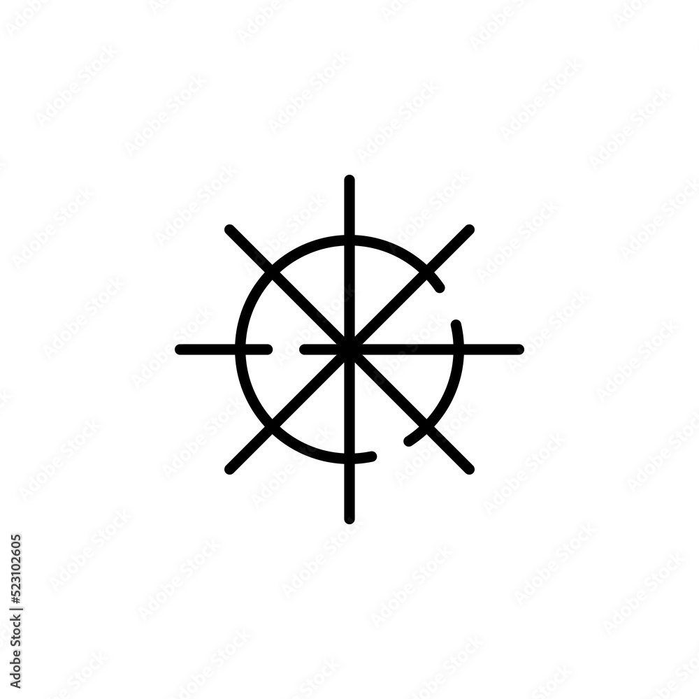 Rudder, Nautical, Ship, Boat Dotted Line Icon Vector Illustration Logo Template. Suitable For Many Purposes. Rudder, Nautical, Ship, Boat Dotted Line Icon Vector Illustration Logo Template. Suitable For Many Purposes.