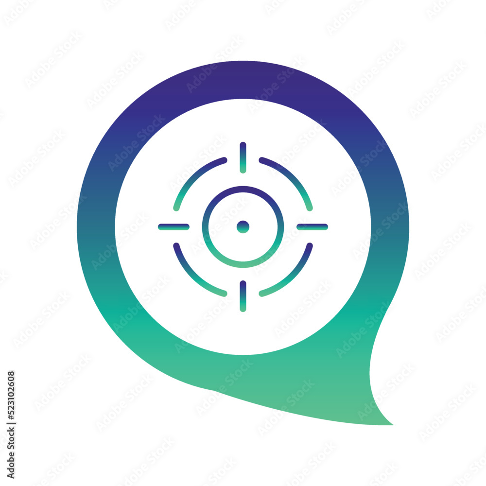 target chat logo gradient design template icon element target chat logo gradient design template icon element