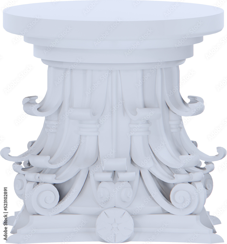 3d white podium roman style 3d white podium roman style