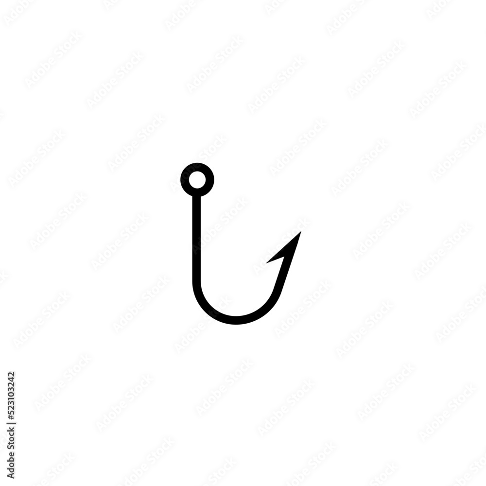 fish hook icon vector design templates