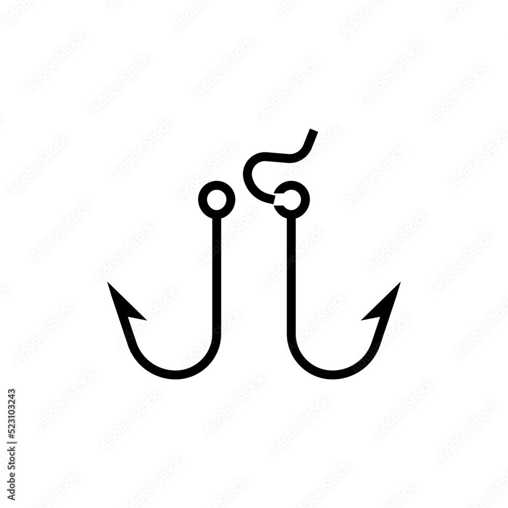 fish hook icon vector design templates fish hook icon vector design templates