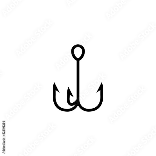 fish hook icon vector design templates