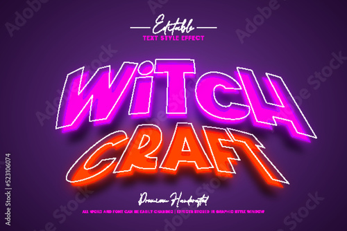 Witch Craft Halloween Editable Text Style Effect