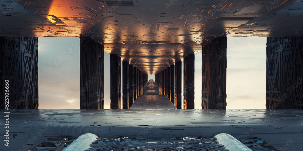 Fototapeta premium Futuristic tunnel