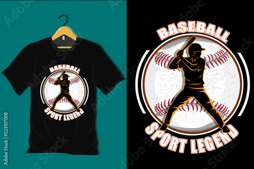 Baseball Sport Legend Retro Vintage T Shirt Design