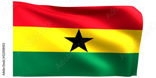 Free Download Flag of Ghana 3d render. - GFXLoad