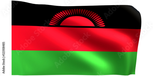 Free Download Flag of Malawi 3d render. - GFXLoad