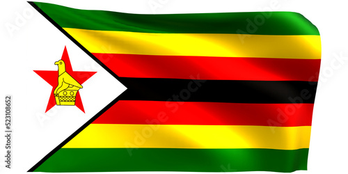 Flag of Mozambique 3d render.