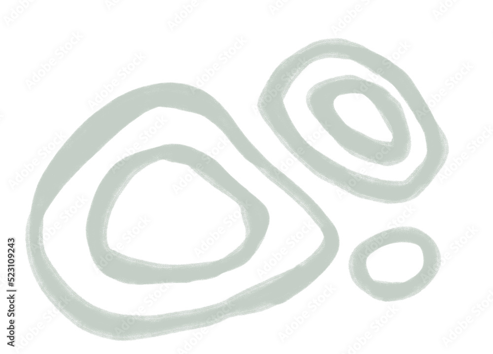 Boho ring pebble form shape and line abstract organic hand drawn illustration Boho ring pebble form shape and line abstract organic hand drawn illustration