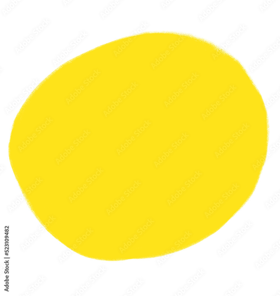 Yellow lemon circle blob form cartoon illustration