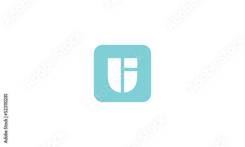 letter ui shield vector logo symbol illustration design icon sign idea