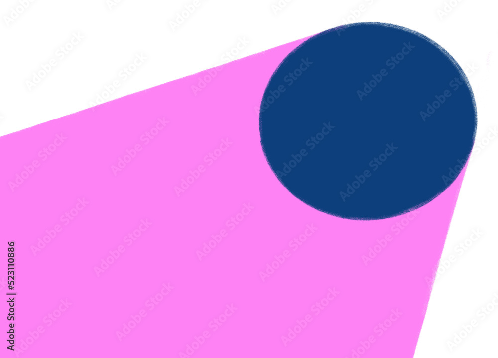 Obraz premium Neon pink futuristic banner text box geometric long shadow cast hand draw illustration