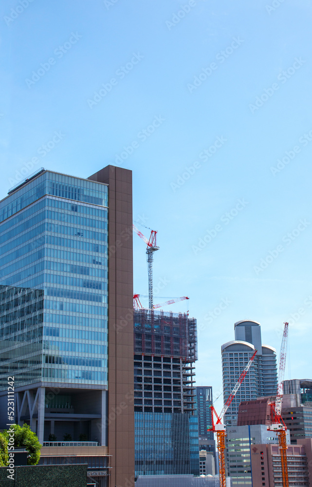 大阪梅田の建築現場