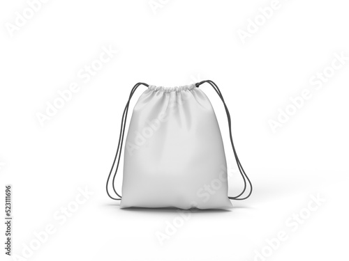 White bag isolated on transparent background