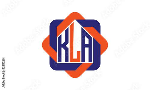 KLA three letter real estate logo with home icon logo design vector template | construction logo | housing logo | engineering logo | initial letter logo | minimalist logo | property logo |