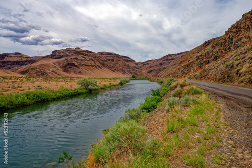 The Owyhee River Road runs along the river in eastern Oregon, USA