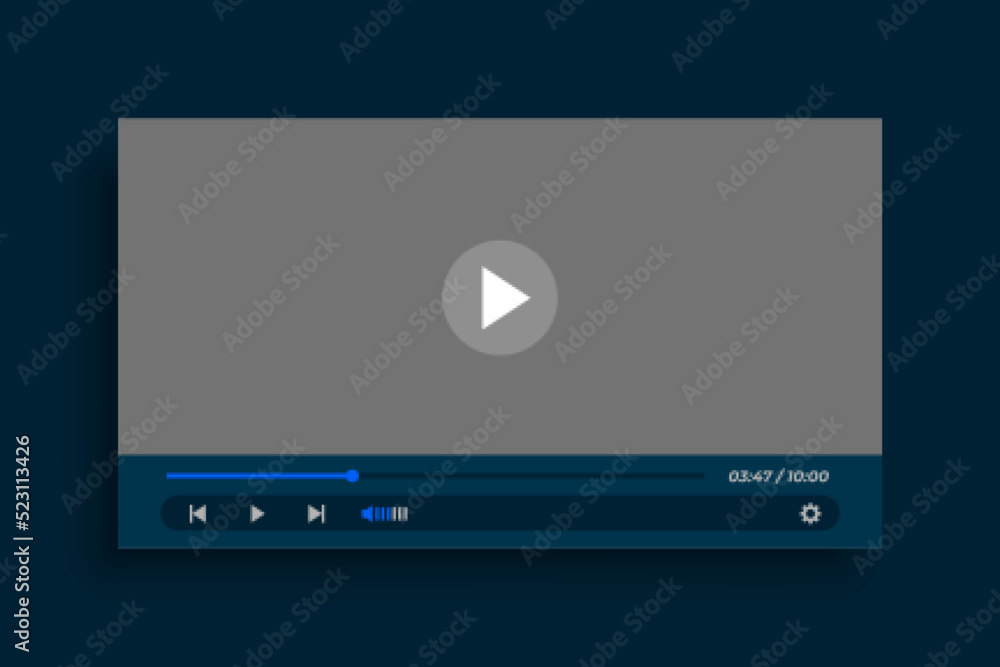 modern style video player template design modern style video player template design