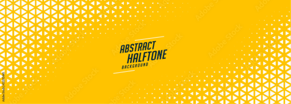 abstract halftone yellow banner design
