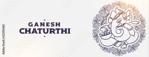 elegant lord ganesha design for indian festival ganesh chaturthi