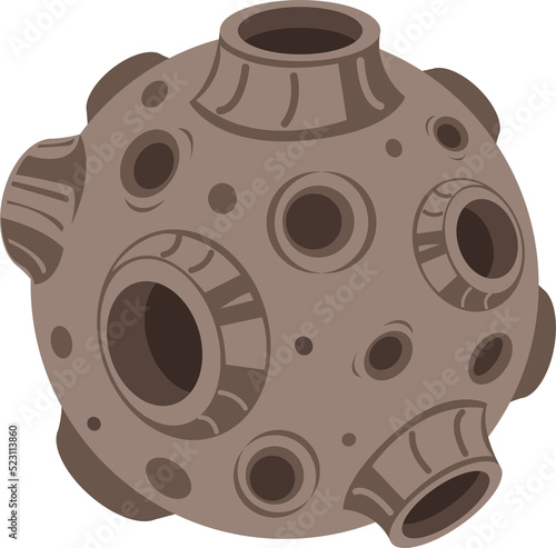 Set space icons. Set of colorful cartoon space elements. Aliens, planets, asteroids, spaceships. Universe vector illustration.