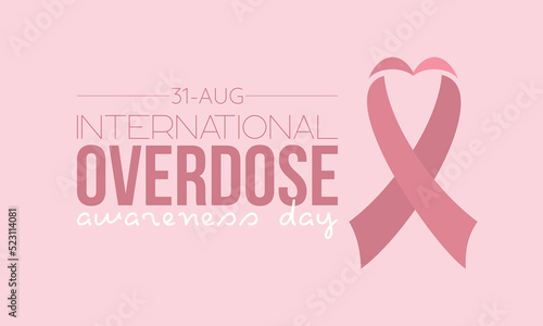 International overdose awareness day calligraphic banner design on isolated background. Script lettering banner, poster, card concept idea. Health awareness vector template.