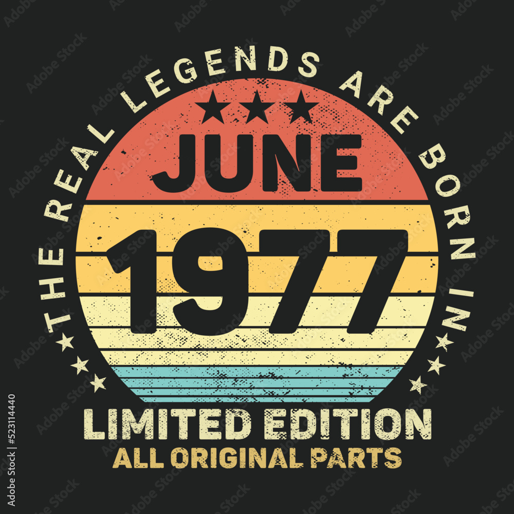 The Real Legends Are Born In  1977, Birthday gifts for women or men, Vintage birthday shirts for wives or husbands, anniversary T-shirts for sisters or brother