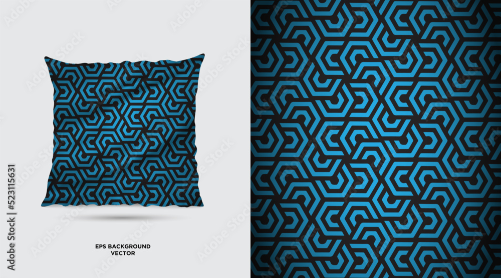 Modern Fabric textile pattern design template vector. Fantastic Fabric Painting Designs For Pillow Covers vector