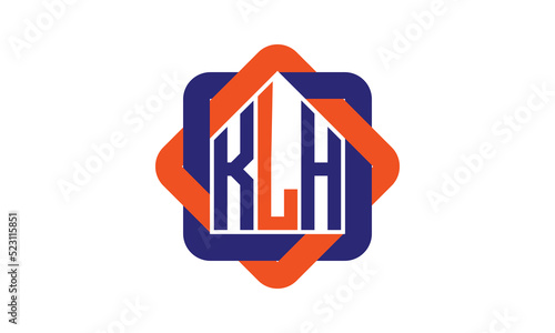 KLH three letter real estate logo with home icon logo design vector template | construction logo | housing logo | engineering logo | initial letter logo | minimalist logo | property logo | photo