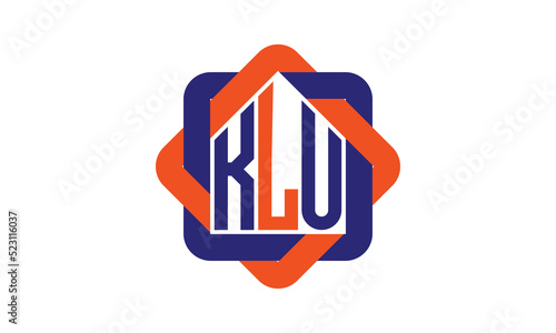 KLU three letter real estate logo with home icon logo design vector template | construction logo | housing logo | engineering logo | initial letter logo | minimalist logo | property logo |