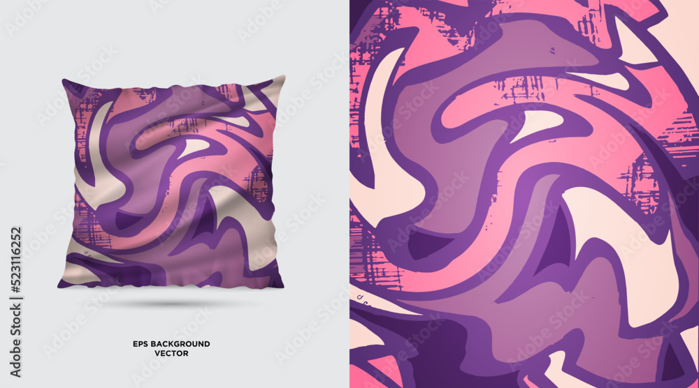 Abstract Fabric textile pattern design template vector. Fantastic Fabric Painting Designs For Pillow Covers vector