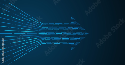 Abstract arrow direction. Technology background