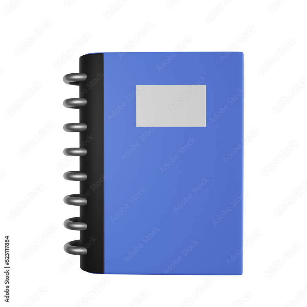 notebook 3d render icon