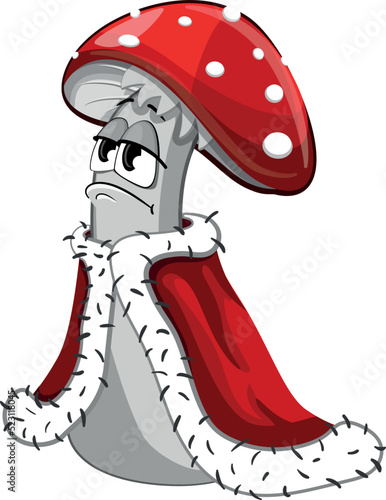 haughty fly agaric in royal robes