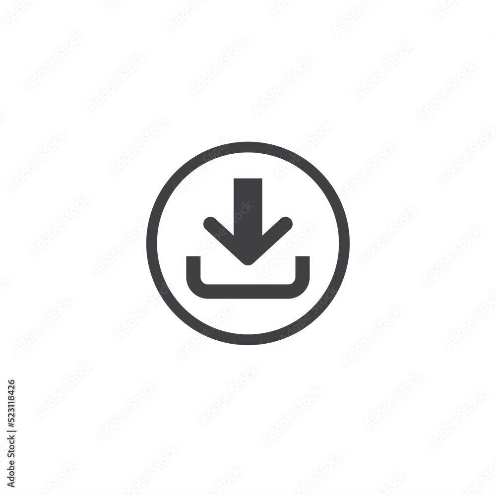 illustration of download symbol, download icon. illustration of download symbol, download icon.