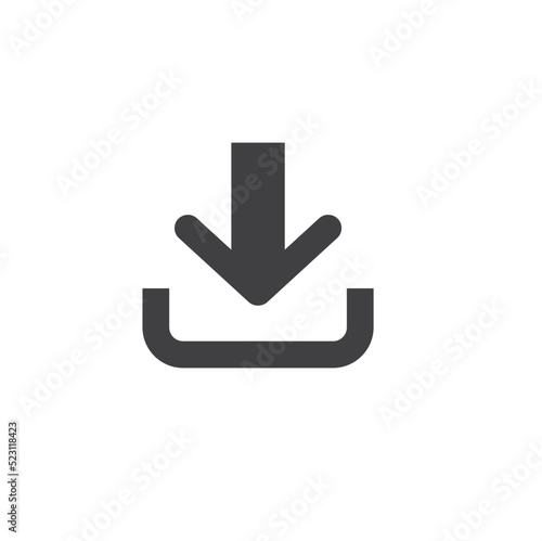 illustration of download symbol, download icon.