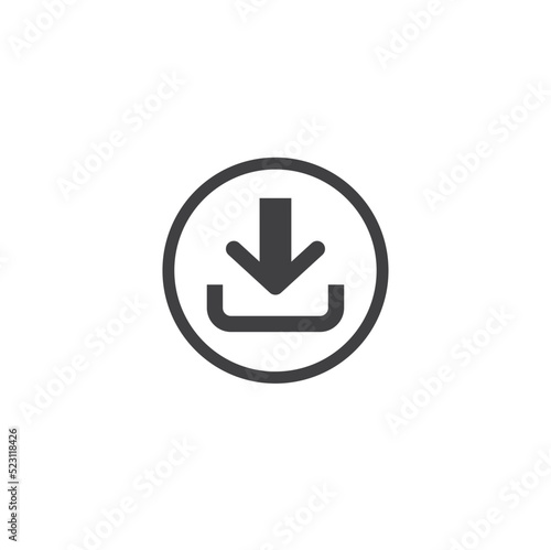 illustration of download symbol, download icon.