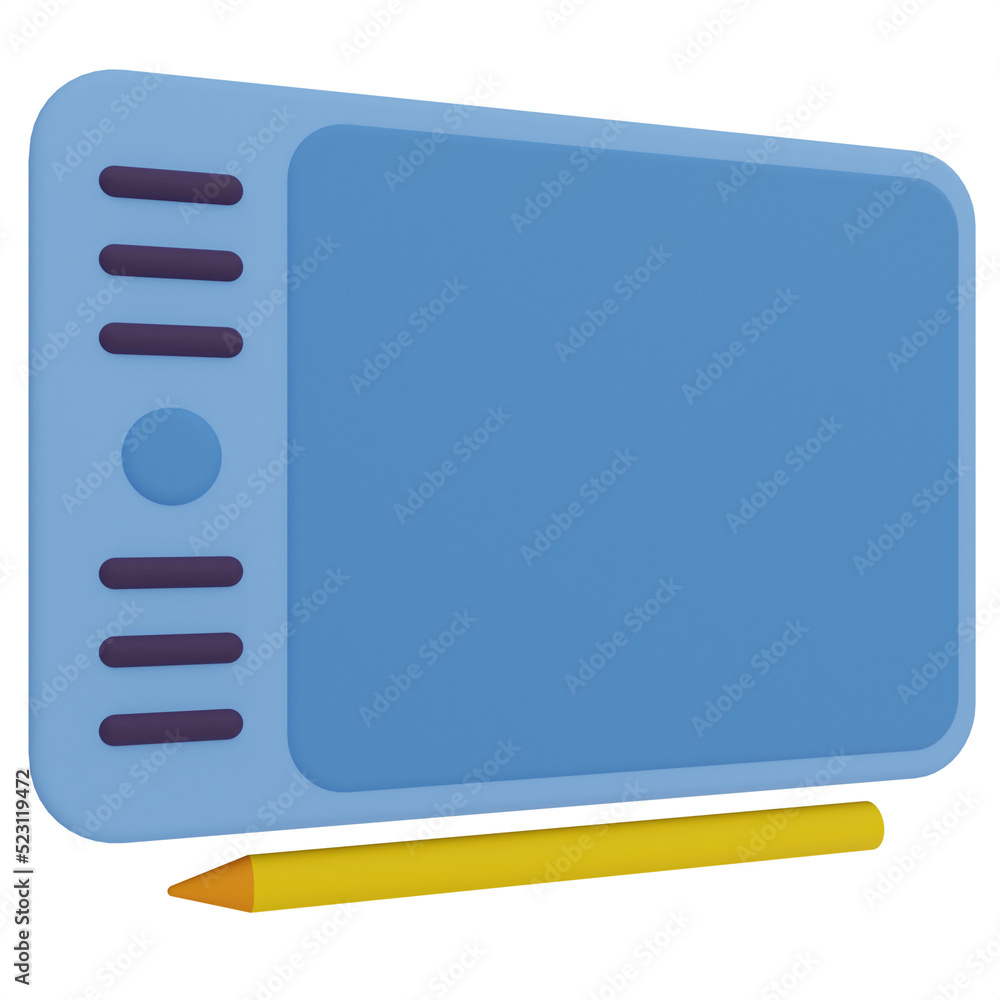Obraz premium graphic tablet 3d render icon